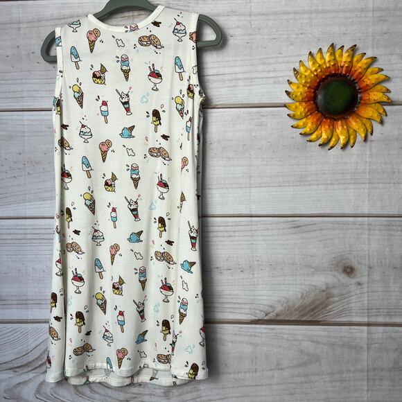 Bellabu Bear Kids Ice Cream Cone Print Sleeveless Bamboo Dress Size 2T - Picture 2 of 3